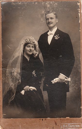 Delley Louis et Cécile née Berset vers 1910