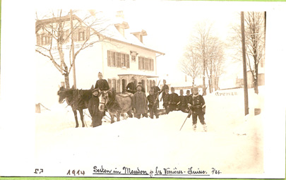 39 les Verriéres  -  la douane en hiver 1914
