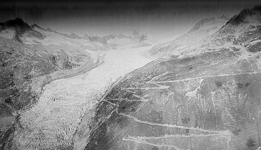 Le glacier du Rhône - rte de la Furka